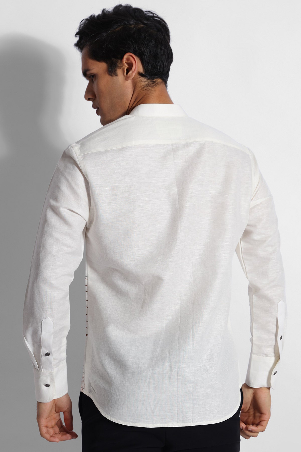 Linen Thread Off White Shirt