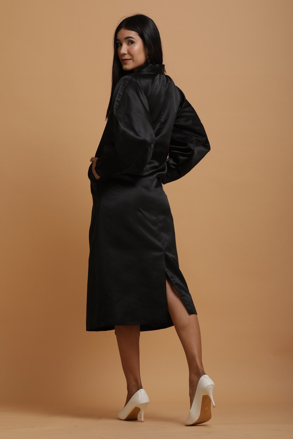 Long Black Blazer Dress