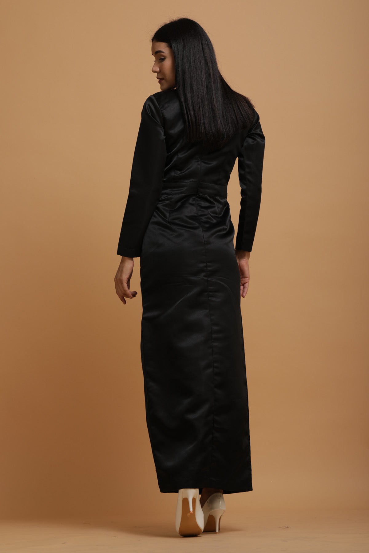 Long Black Slit Dress