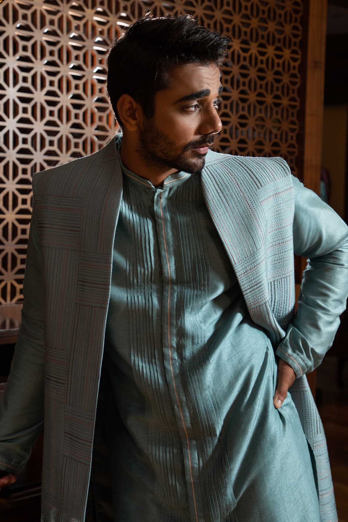 Long Jacket & Kurta Set