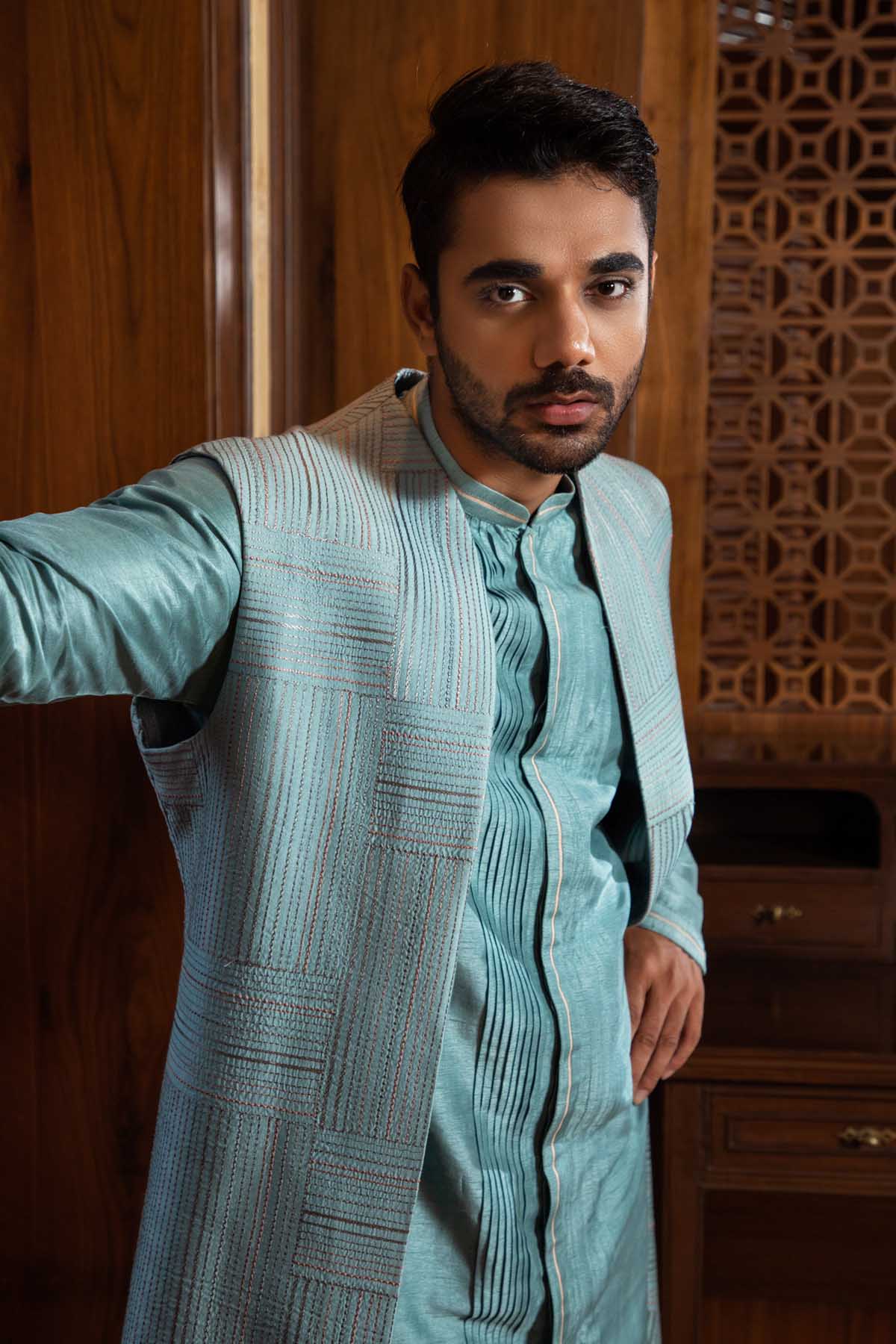 Long Jacket & Kurta Set