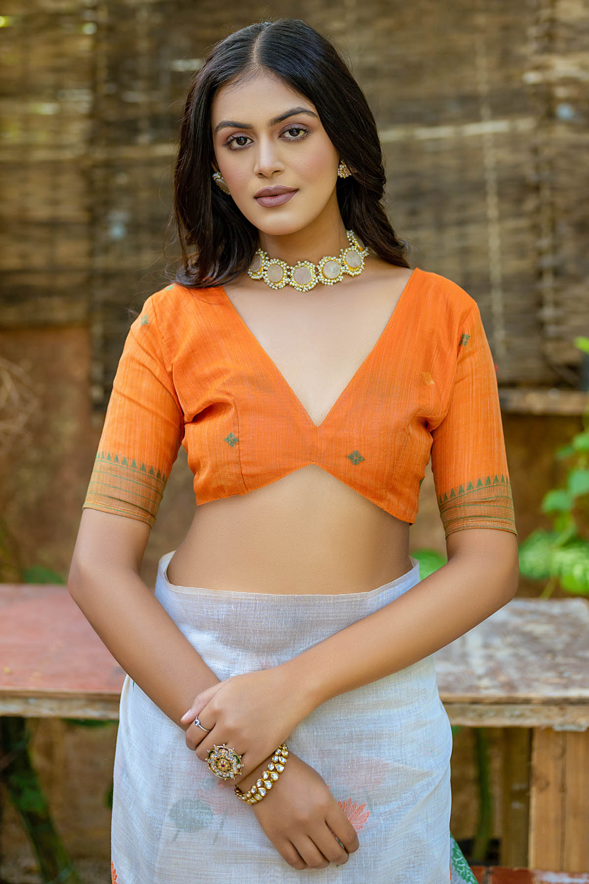 Lotus Muga Cotton Saree