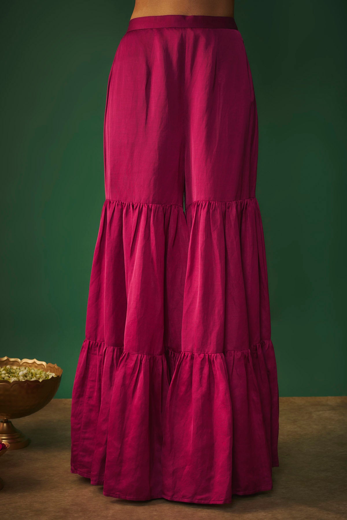 Magenta Asymmetrical Kurta Set