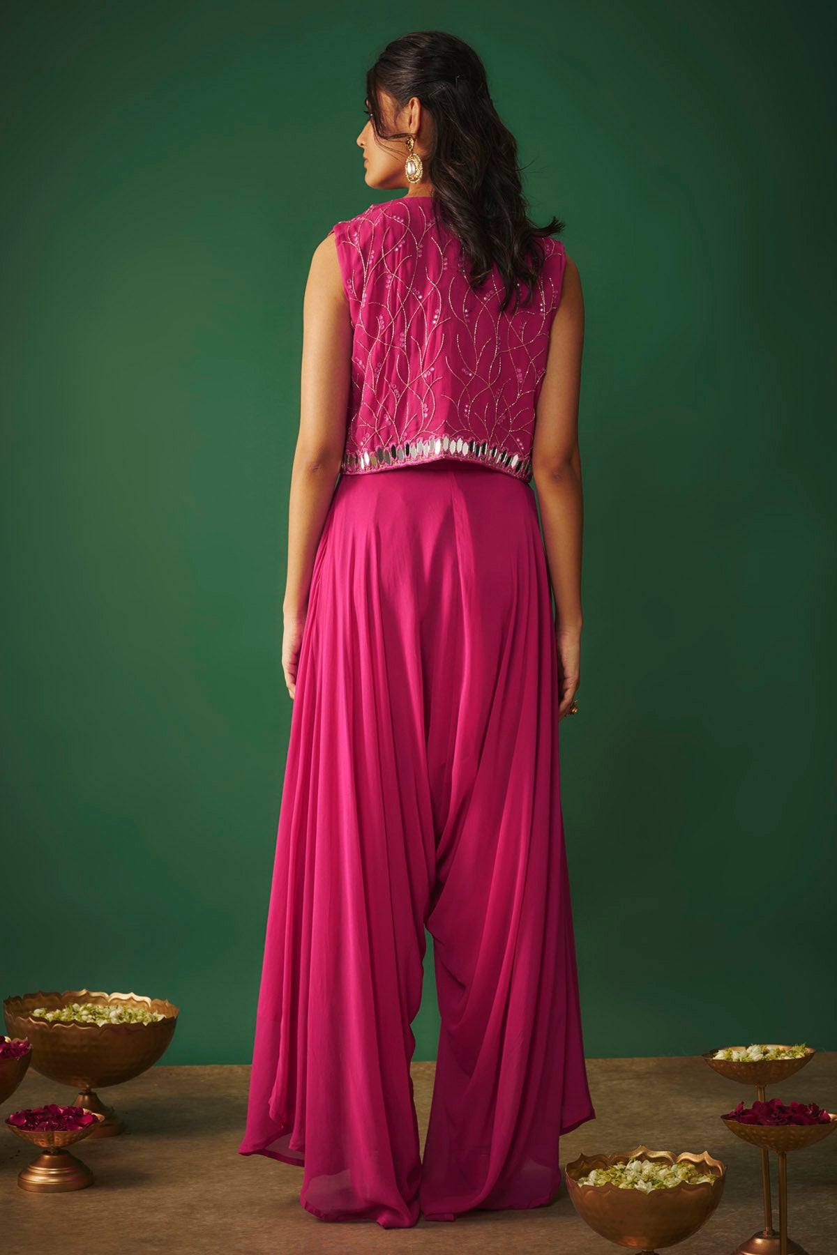 Magenta Pink Jacket Set