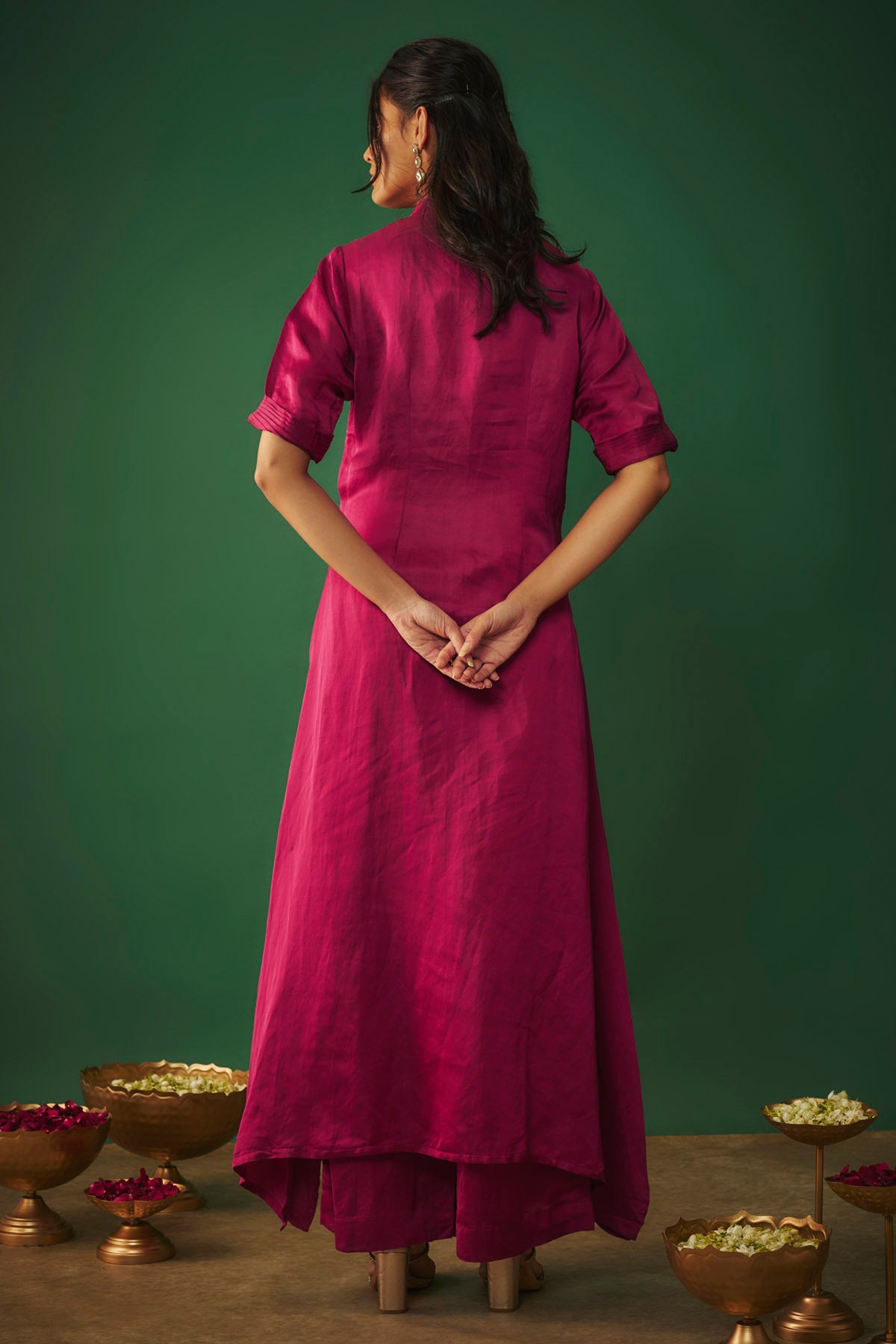 Magenta Mirror Kurta & Pants