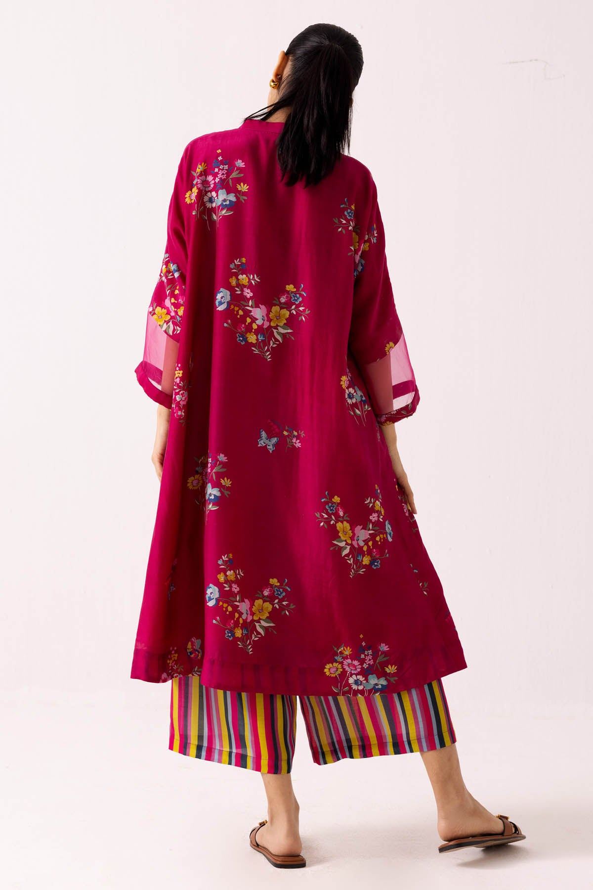 Magenta Printed Palazzo Set