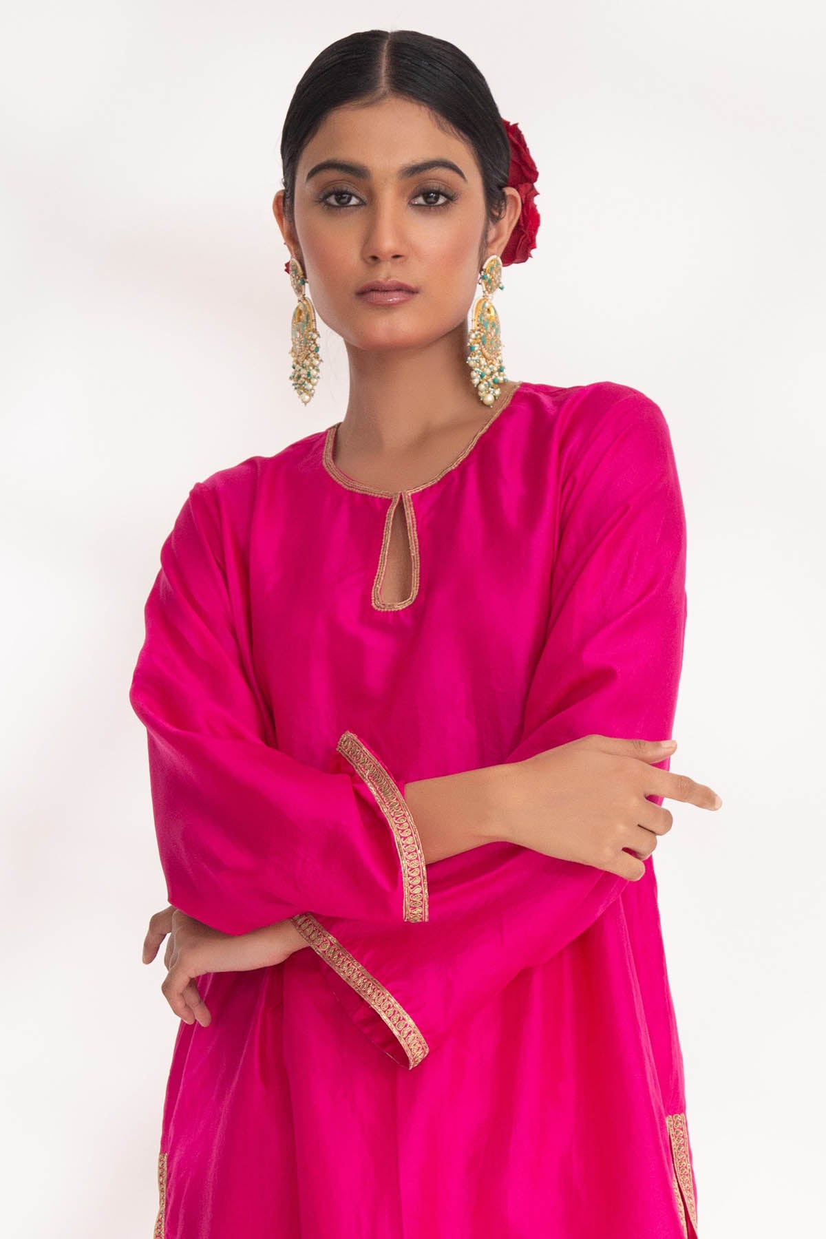Magenta Zardozi Kurta & Pants