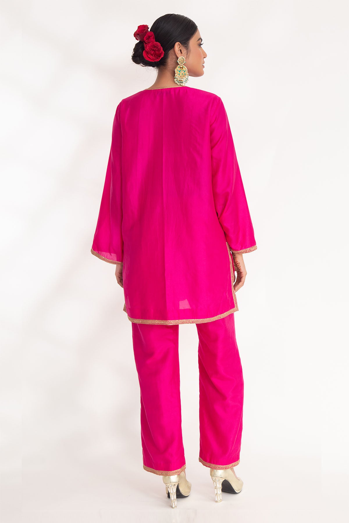 Magenta Zardozi Kurta & Pants
