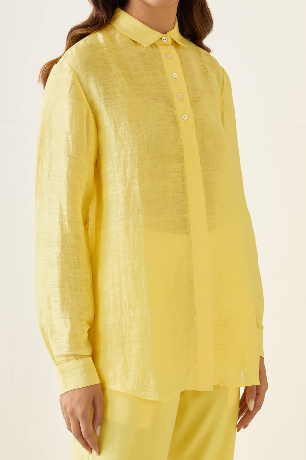 Maize Yellow Collared Shirt & Pant