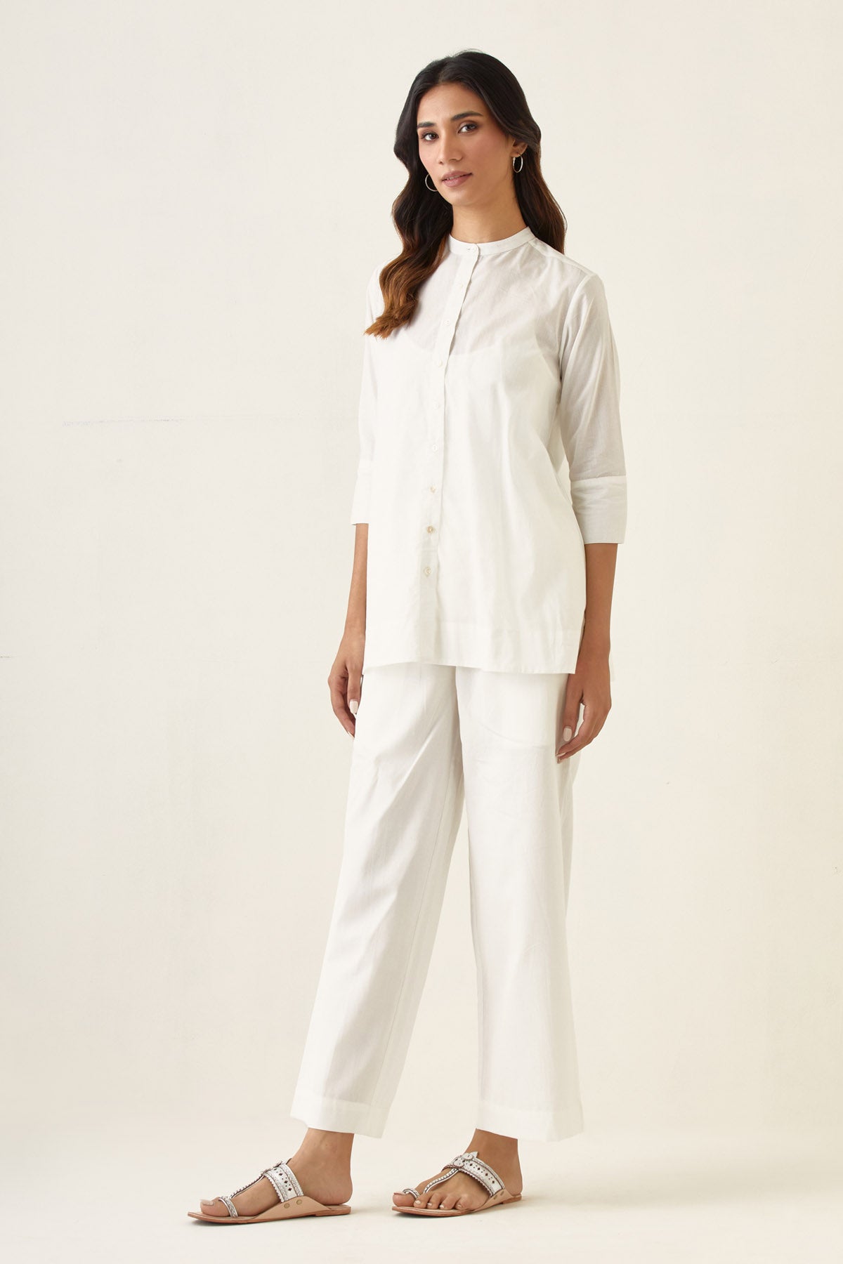 Mandarin Collar Shirt & Pant Set