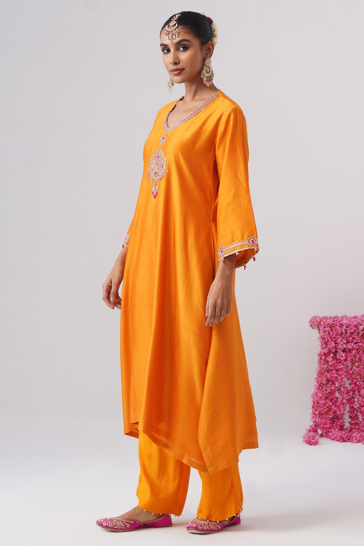 Mango Yellow Kurta And Pants