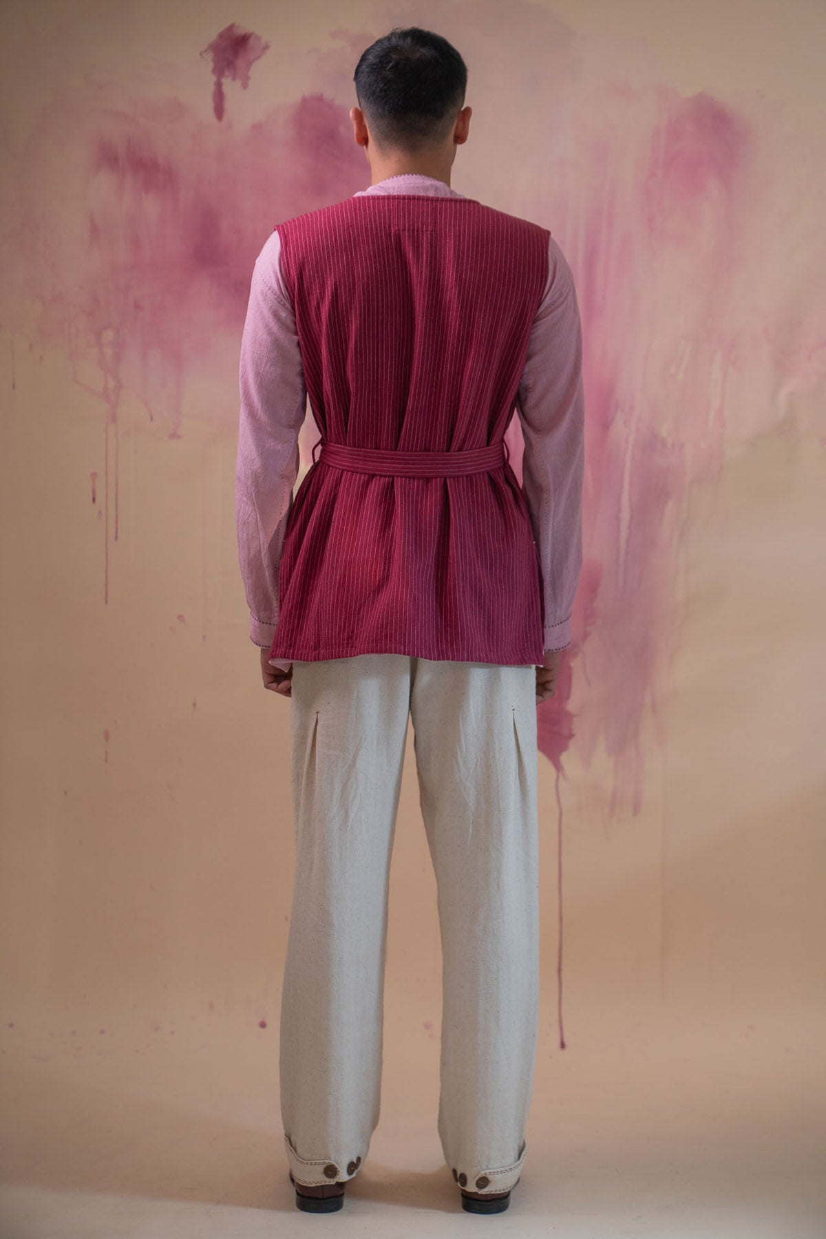 Maroon 100% Cotton Vest Jacket