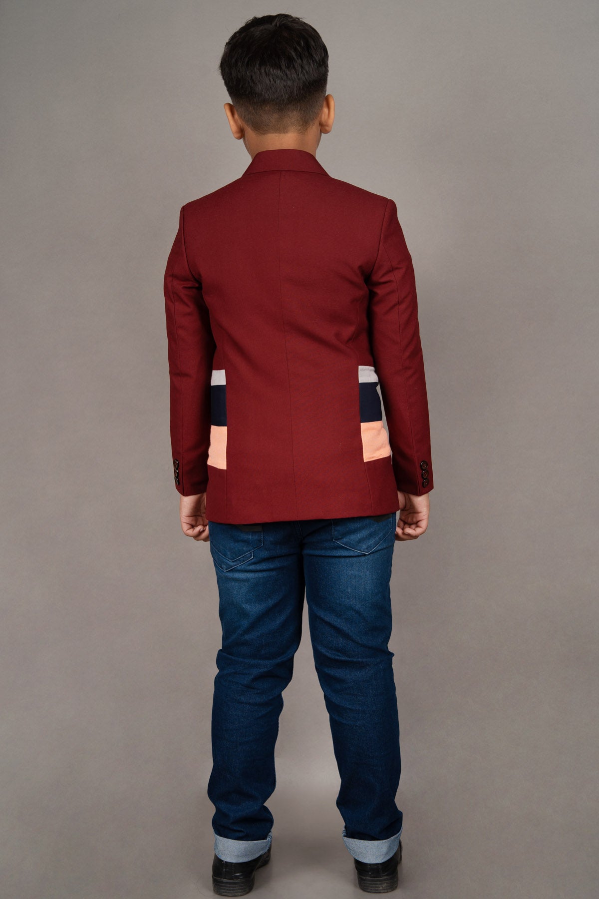 Maroon 3 Stripe Blazer Coat