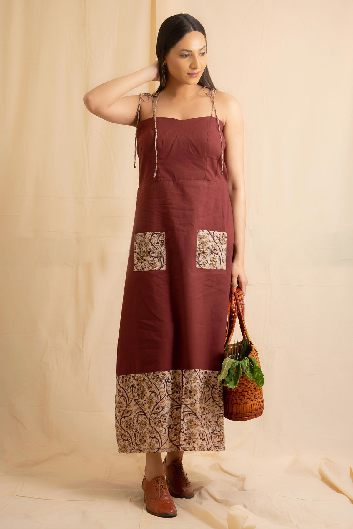 Buy Maroon A-Line Printed Dress for Women Online