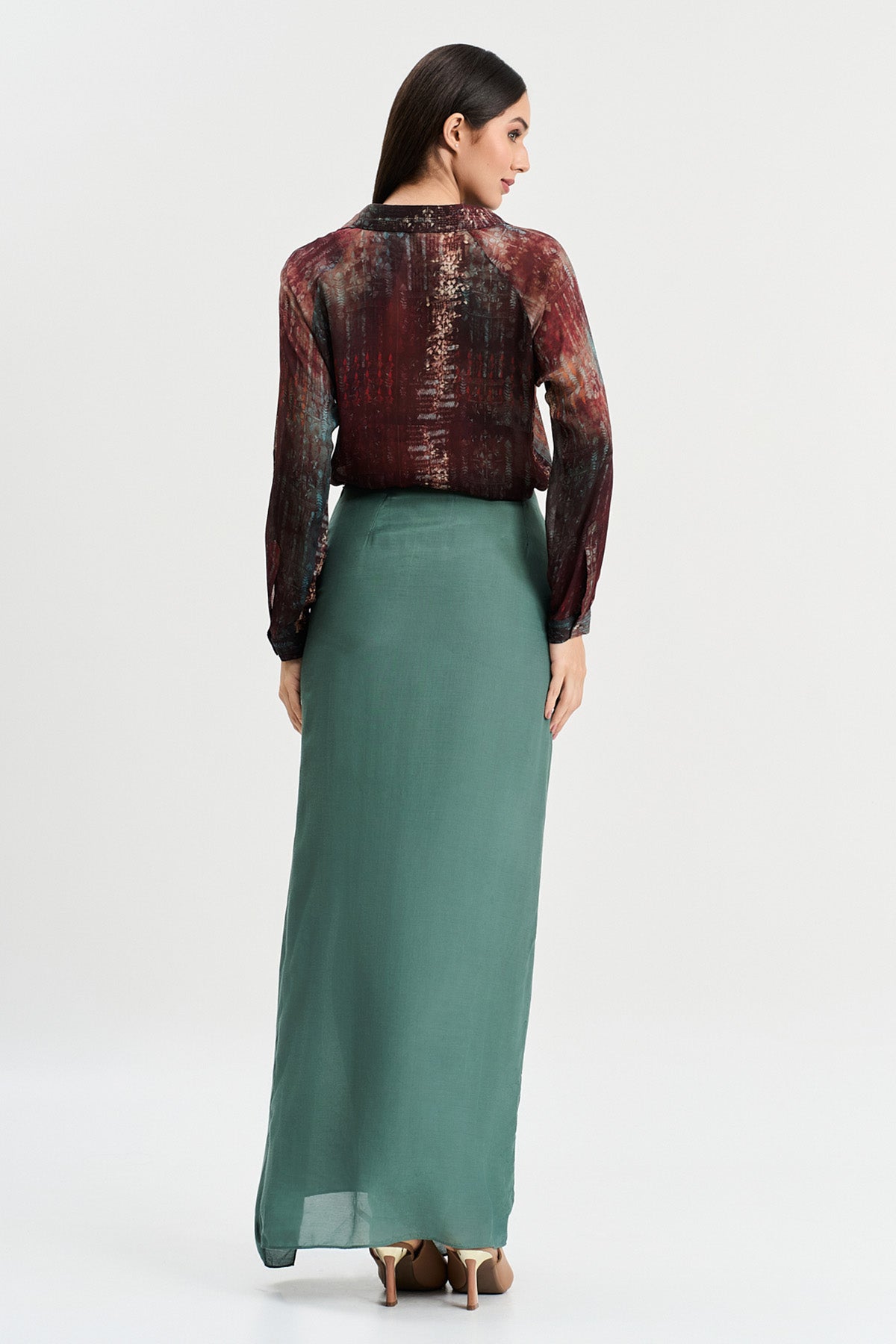 Maroon Abstract Printed Shirt