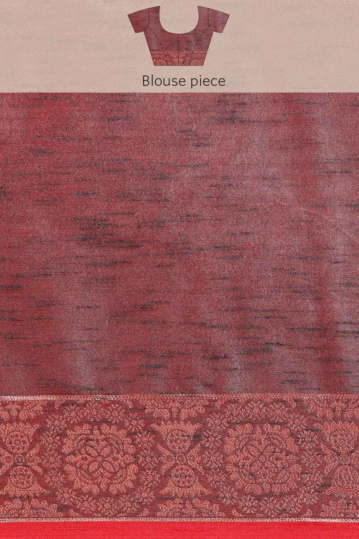 Maroon Banarasi Silk Zari Saree