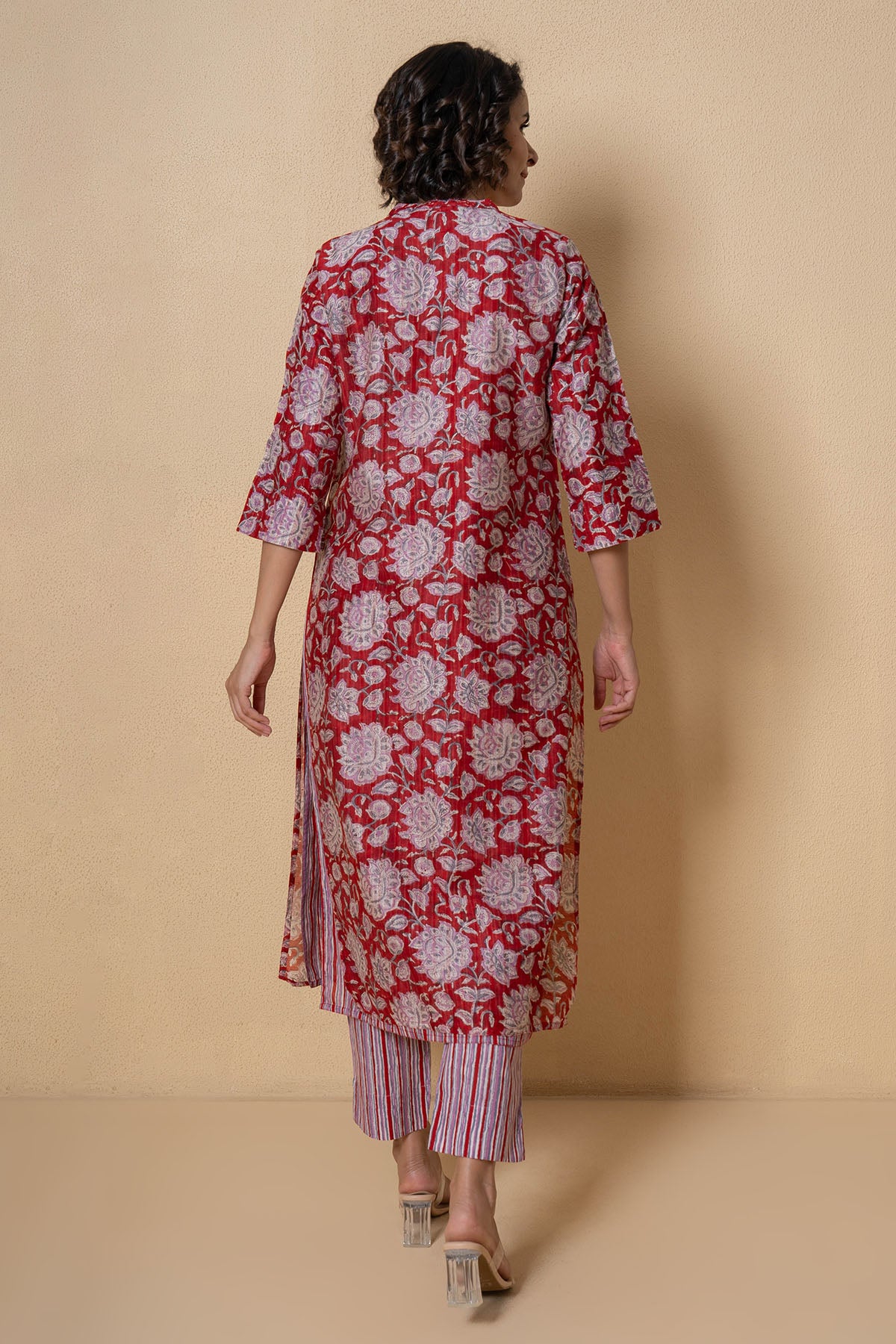 Maroon Chanderi Kurta & Pants