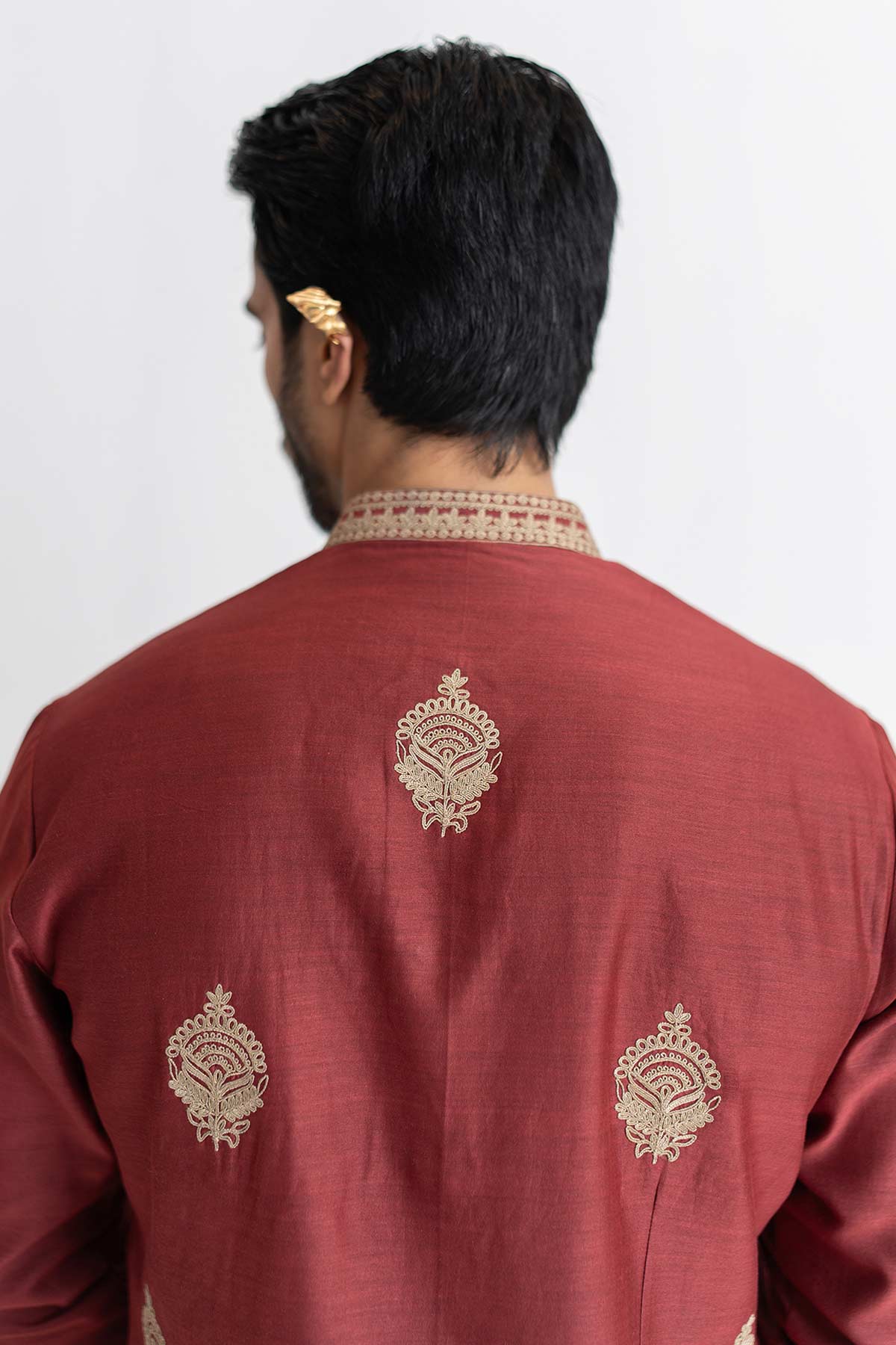 Maroon Dori Marodi Kurta & Pant