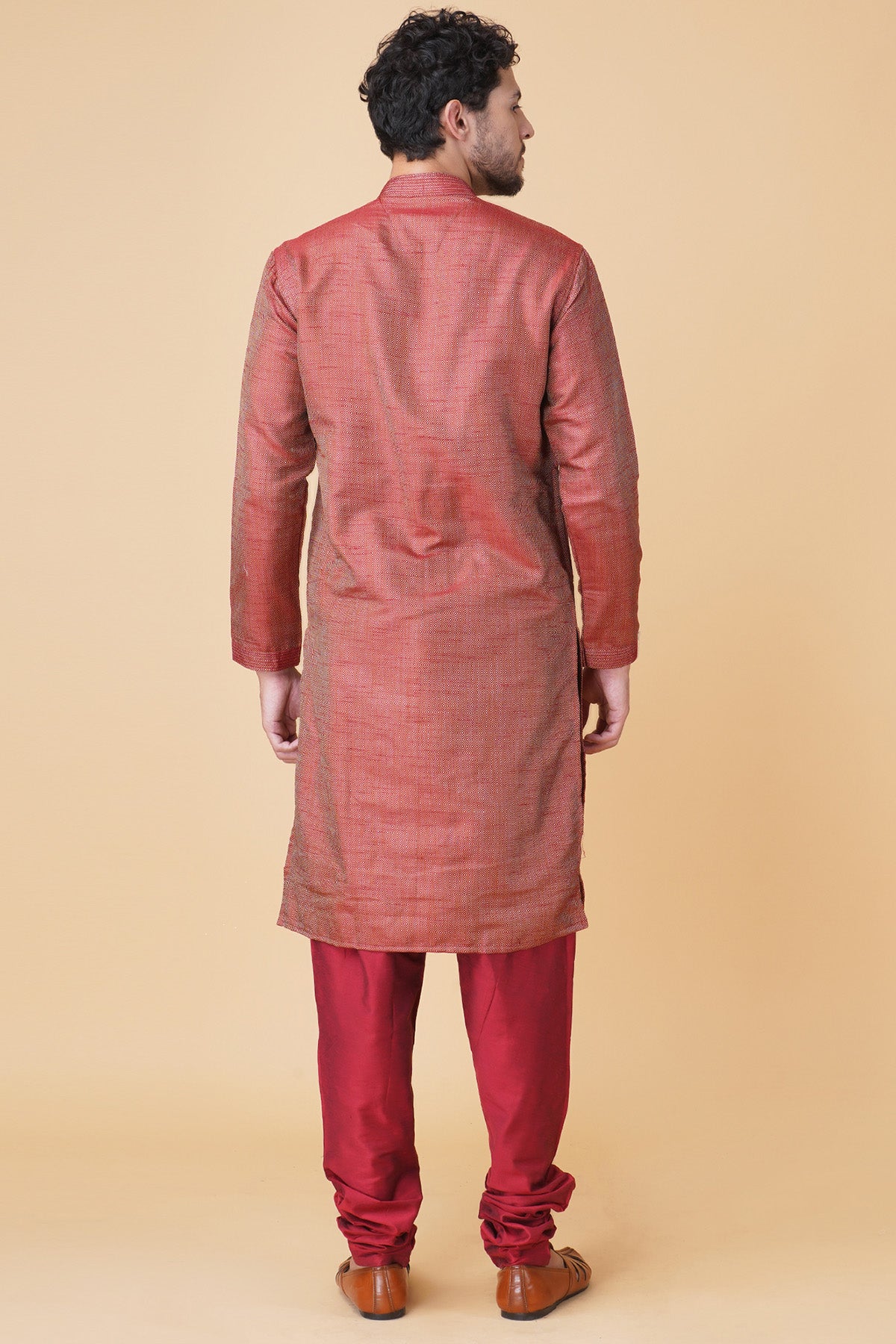 Maroon Full Sleeves Kurta Set