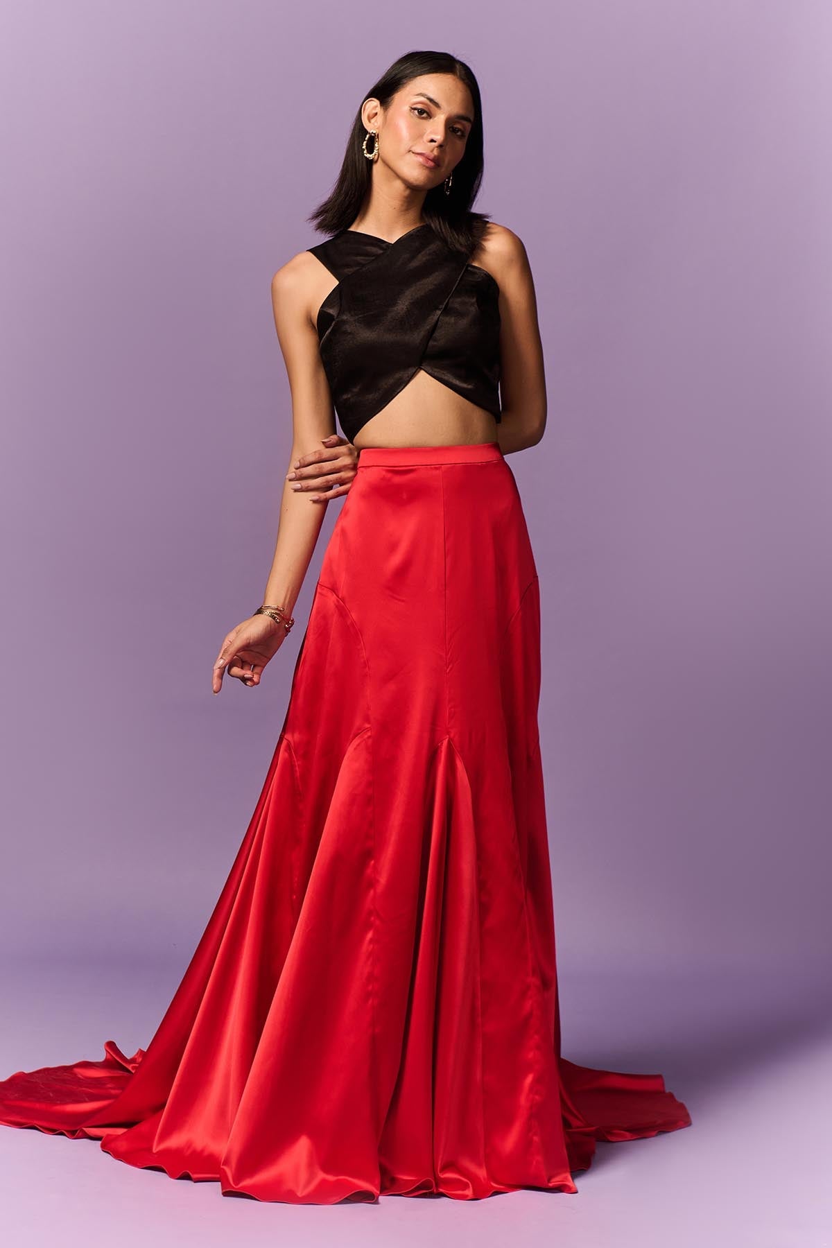 Buy Mashroo Halter Neck Top & Skirt by Emblaze for women online at ScrollnShops