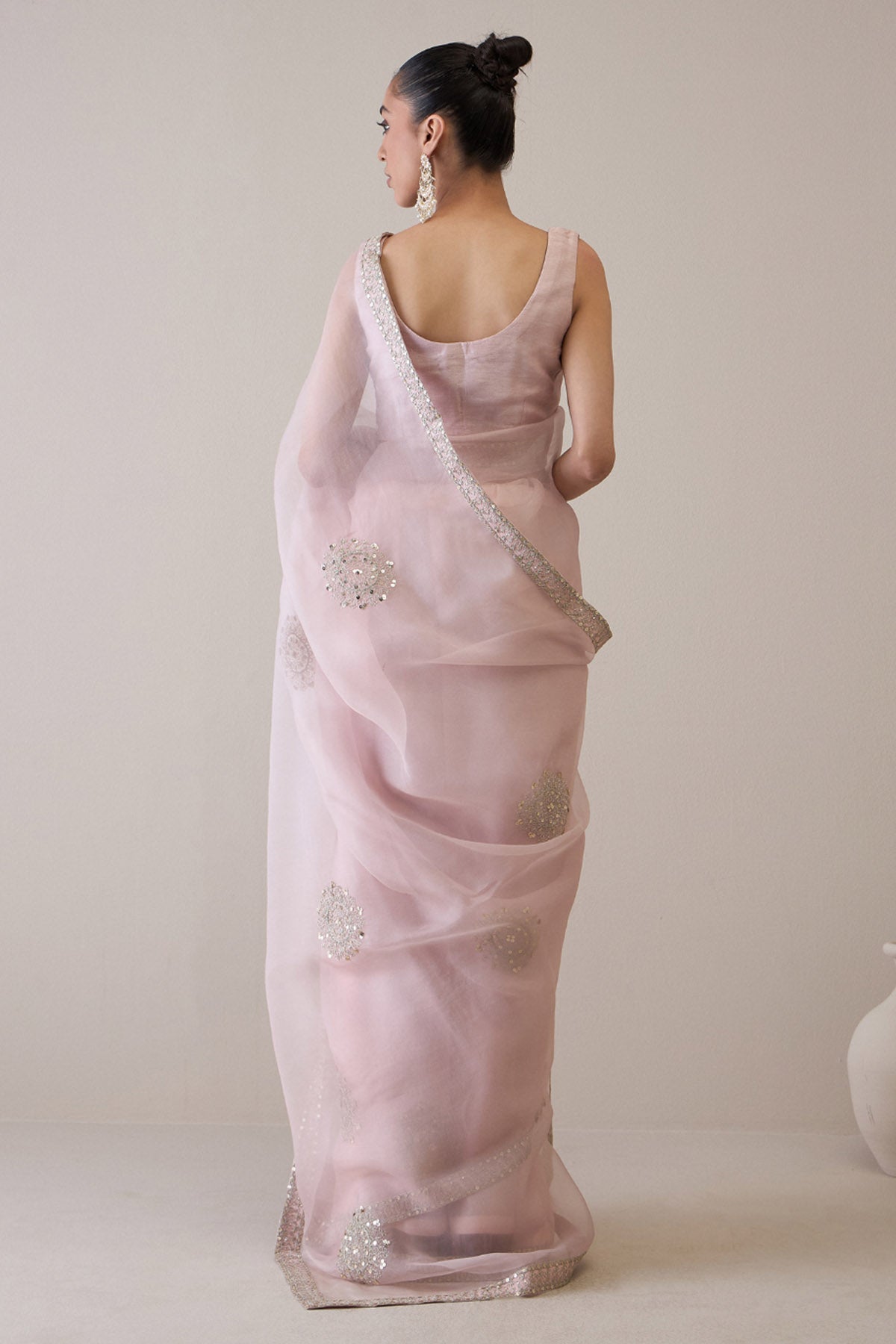 Mauve Dori Embroidered Saree