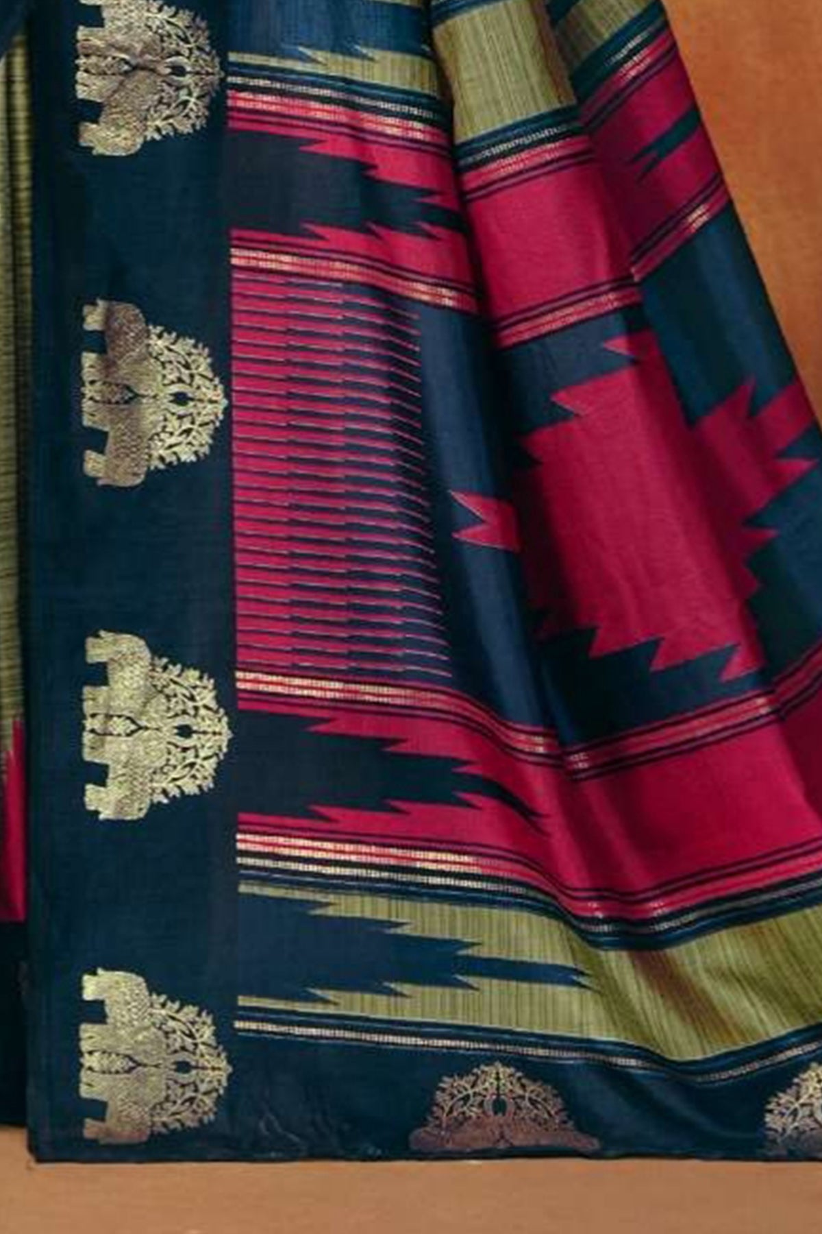 Mehendi Manipuri Printed Saree