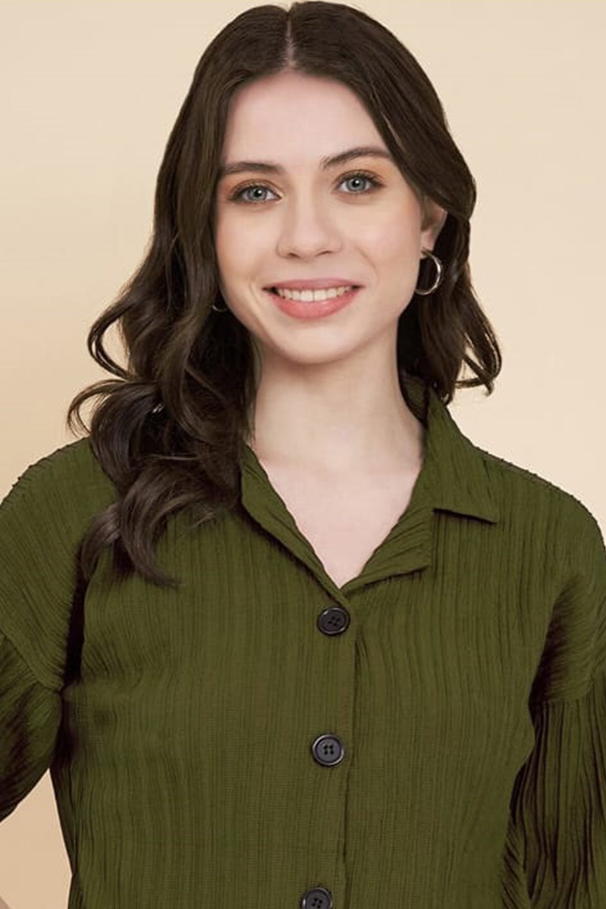 Buy Mehendi Sugarcane Casual Shirt for women by Aastha Fashion online available at scrollnshops