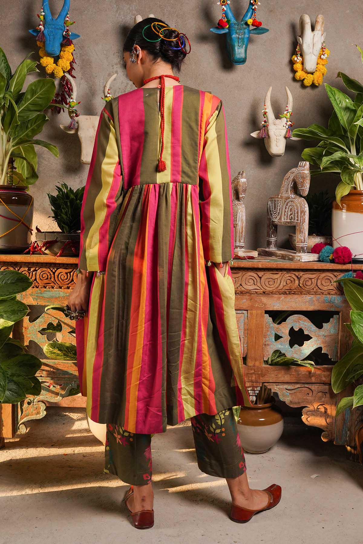 Multicolor Jamdani Kurta Set