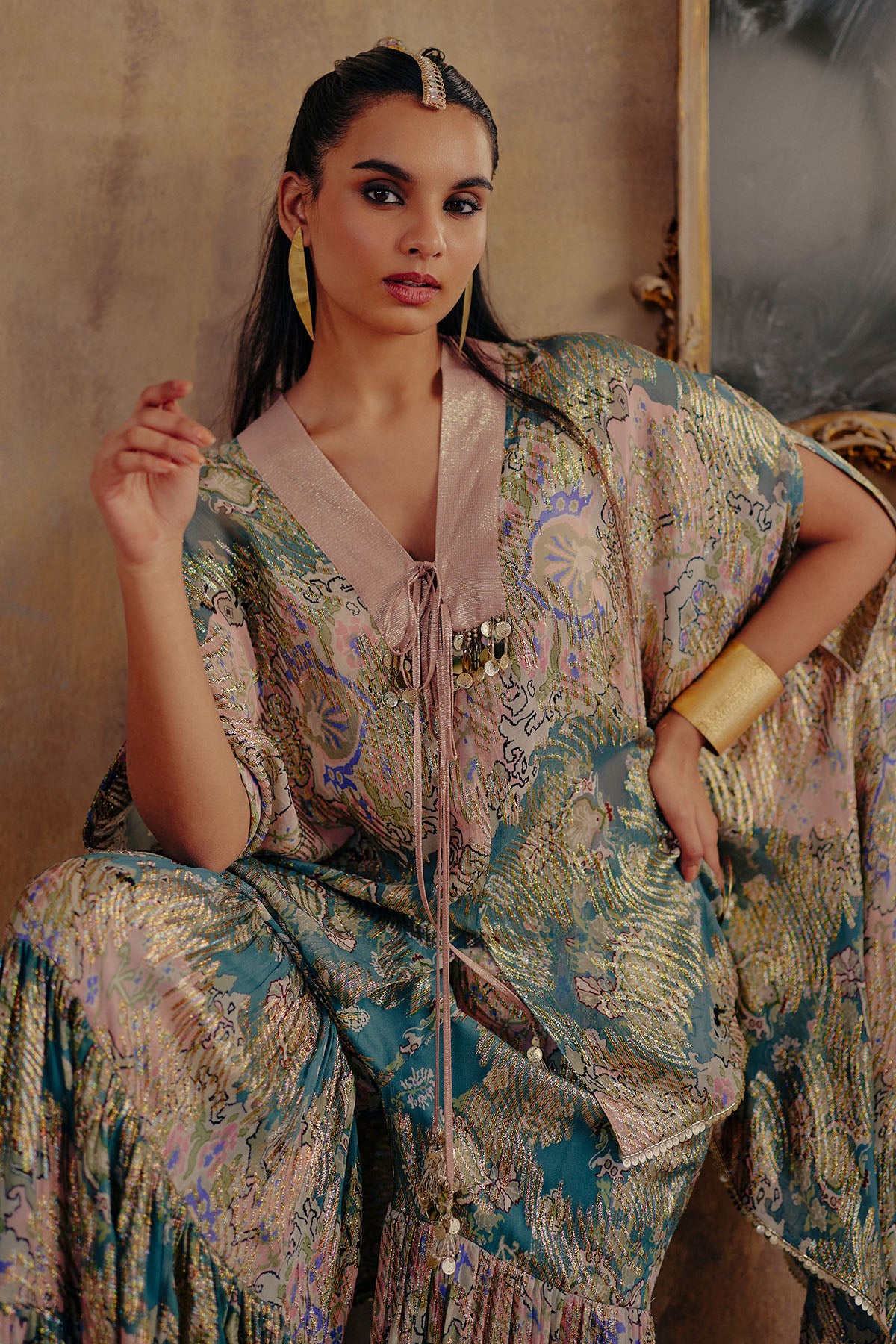 Metallic Georgette Kurta Set