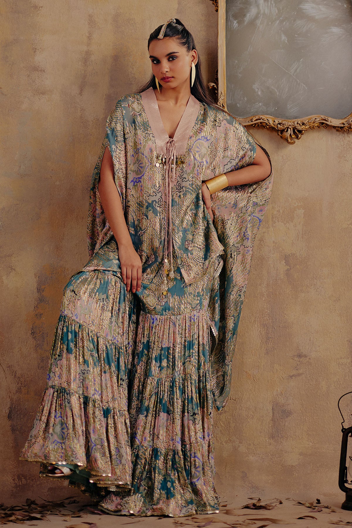 Metallic Georgette Kurta Set