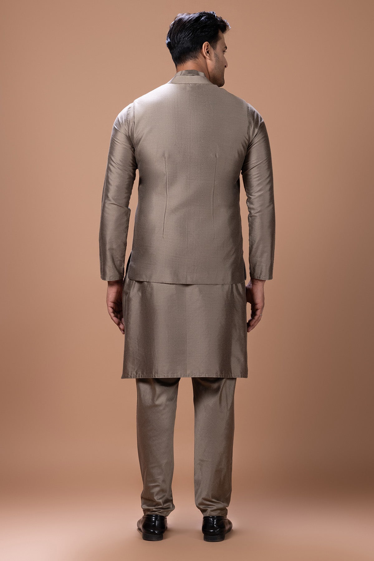 Metallic Leaf Painted Kurta Set