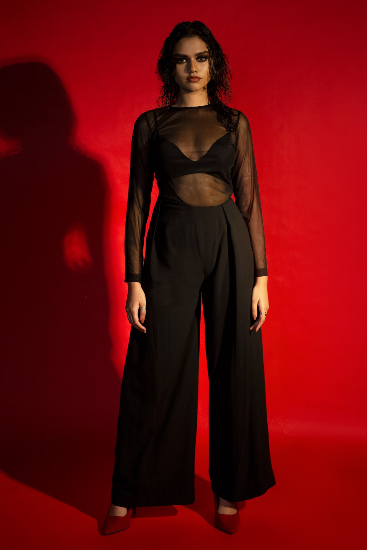 Midnight Bemberg Satin Trouser