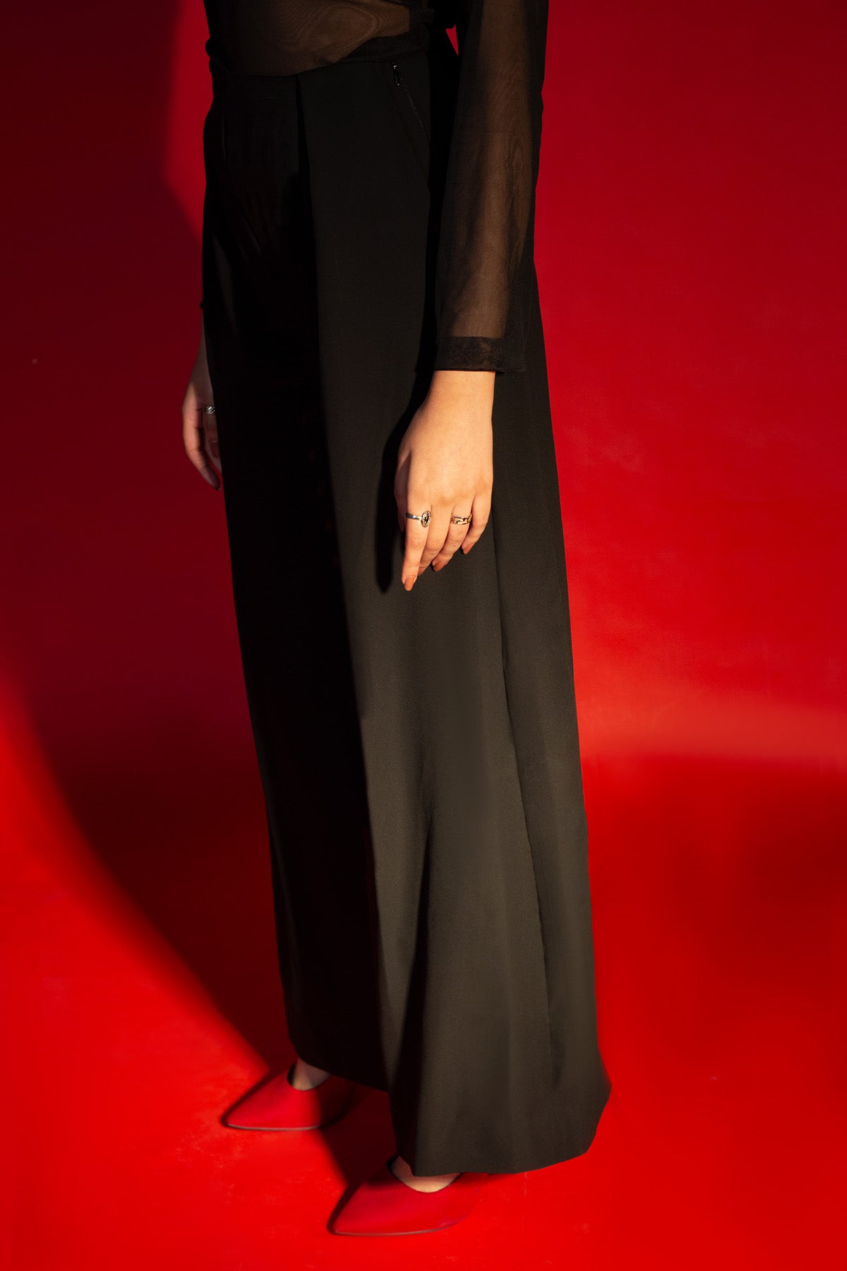 Midnight Bemberg Satin Trouser