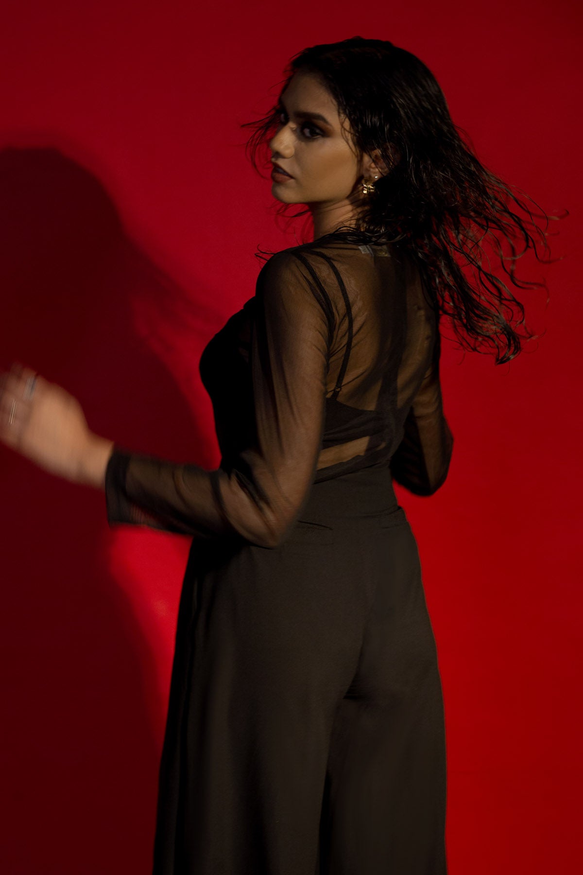 Midnight Bemberg Satin Trouser