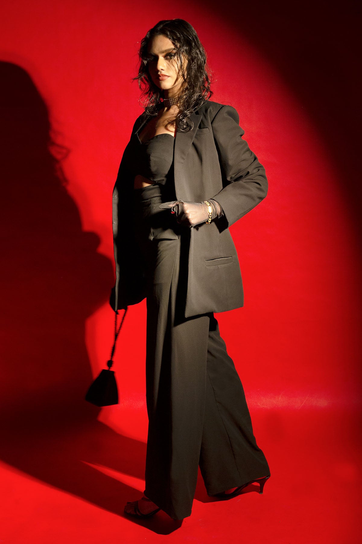 Midnight Bemberg Satin Blazer