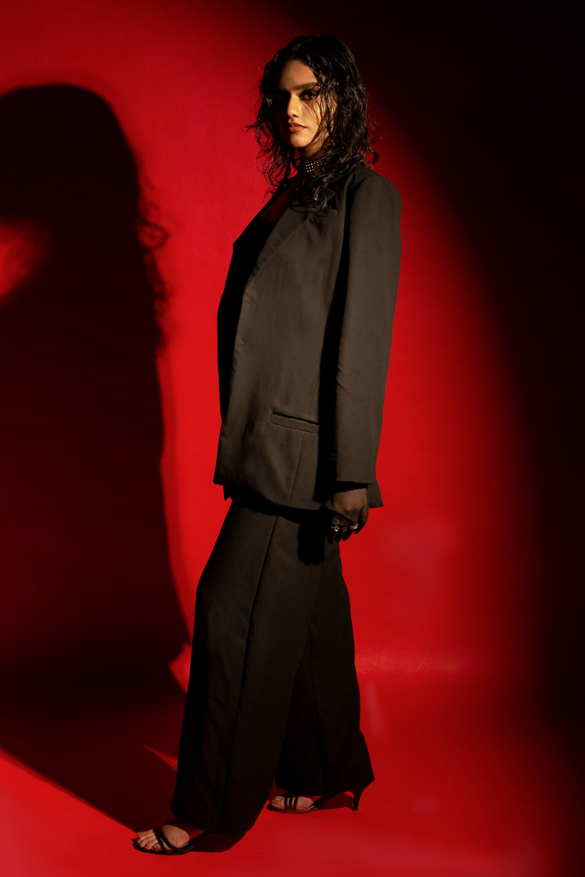 Midnight Bemberg Satin Blazer