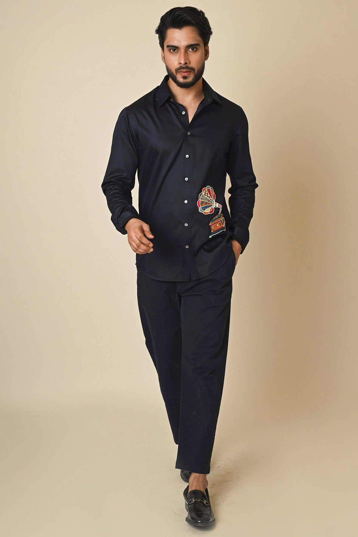 Midnight Blue Thread Work Shirt