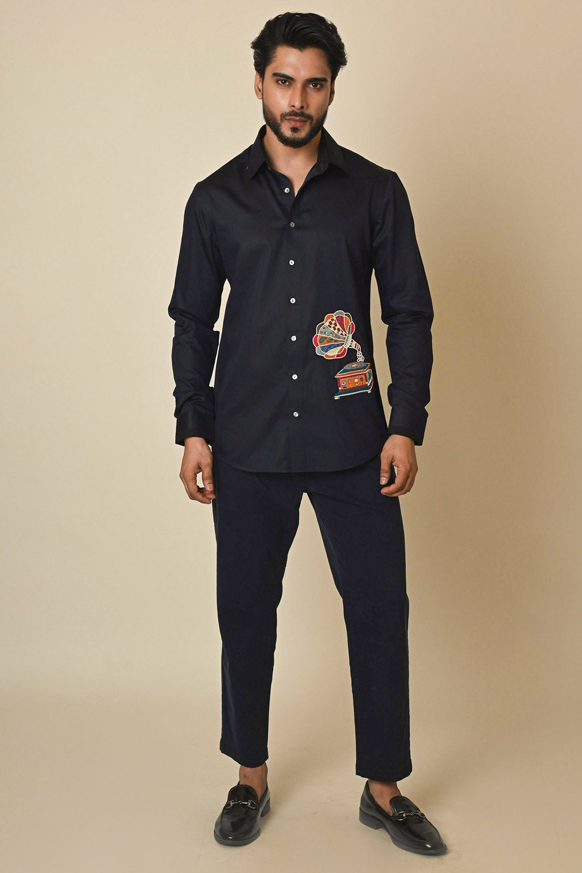 Midnight Blue Thread Work Shirt