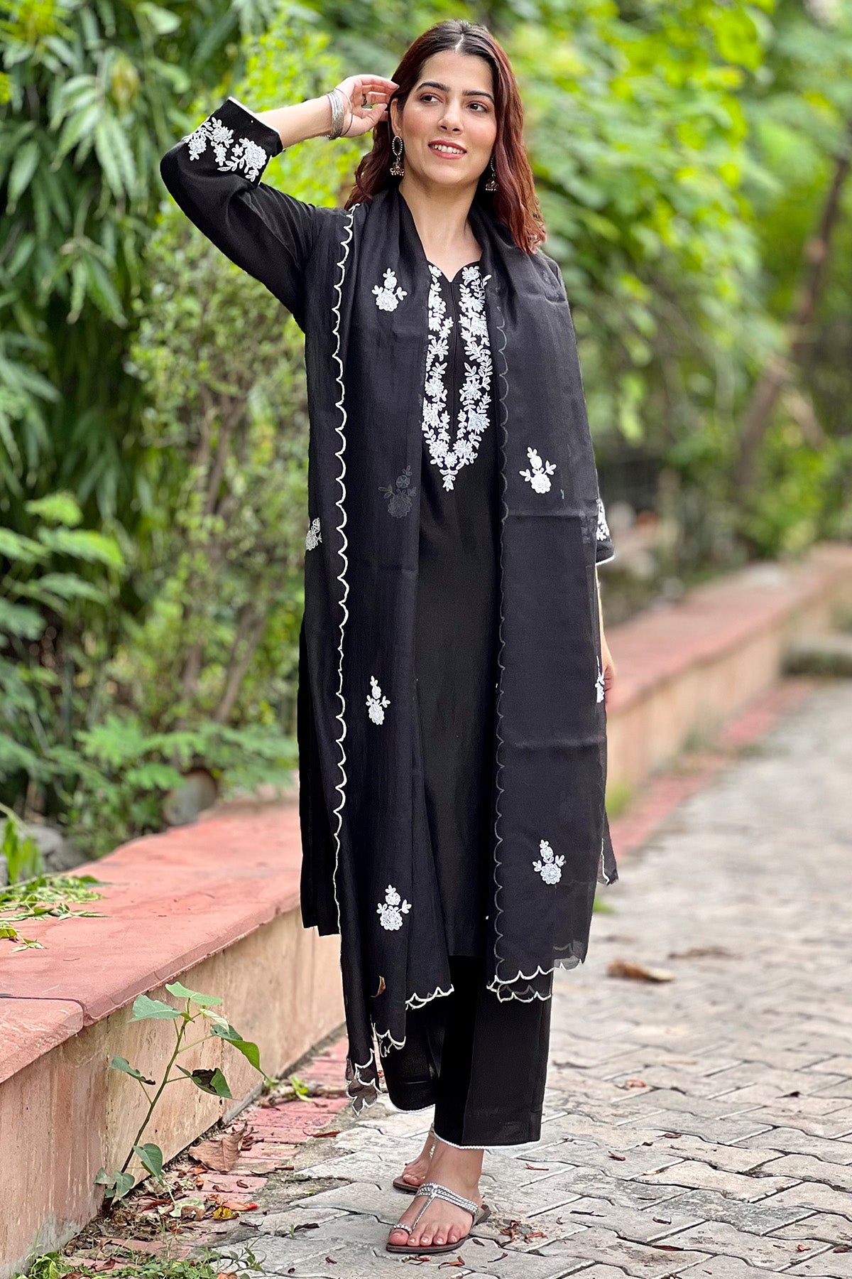 Midnight Embroidered Kurta Set