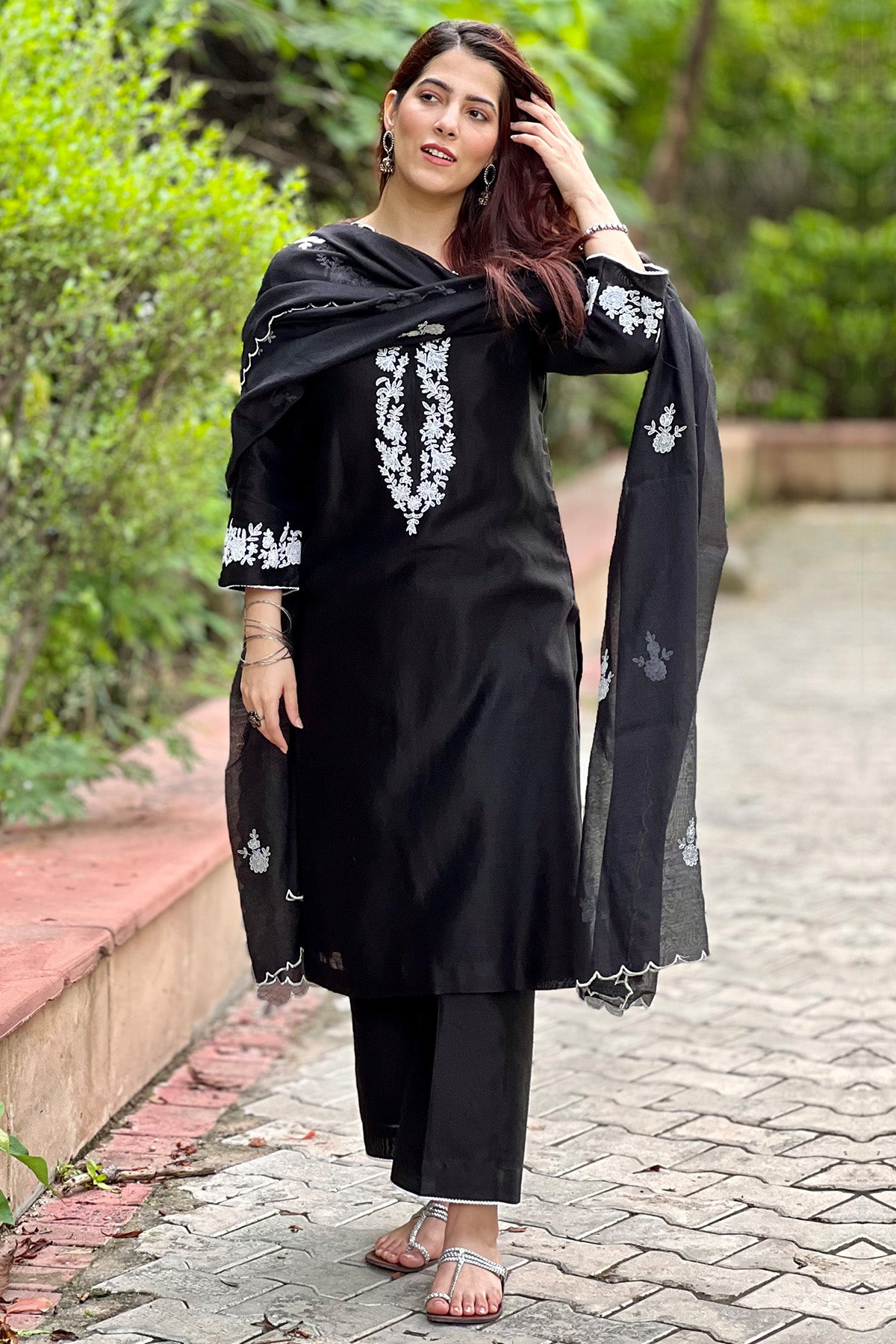 Midnight Embroidered Kurta Set