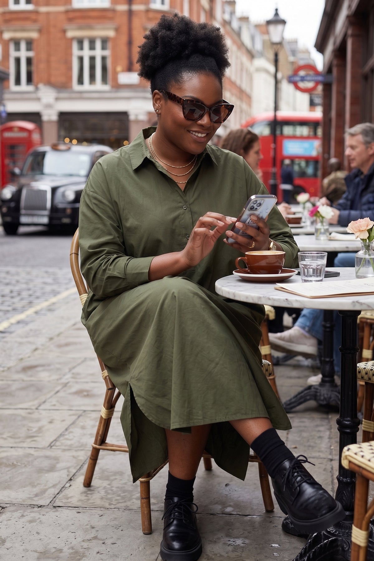 Military Cotton Cambric Dress