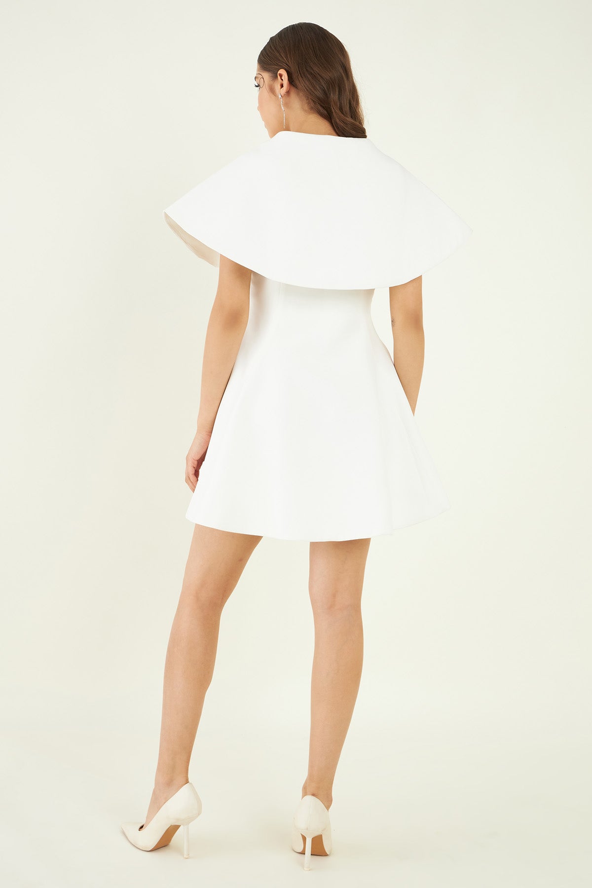 Milky White Classic Short Dress