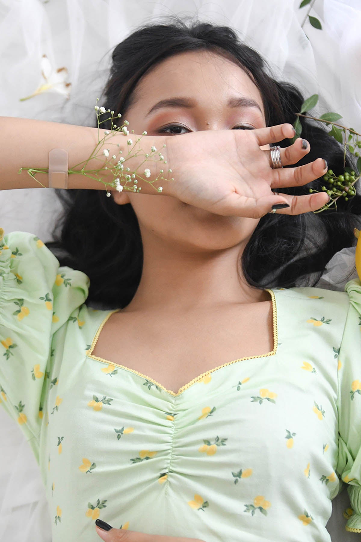 Mint Cotton Side Slit Dress