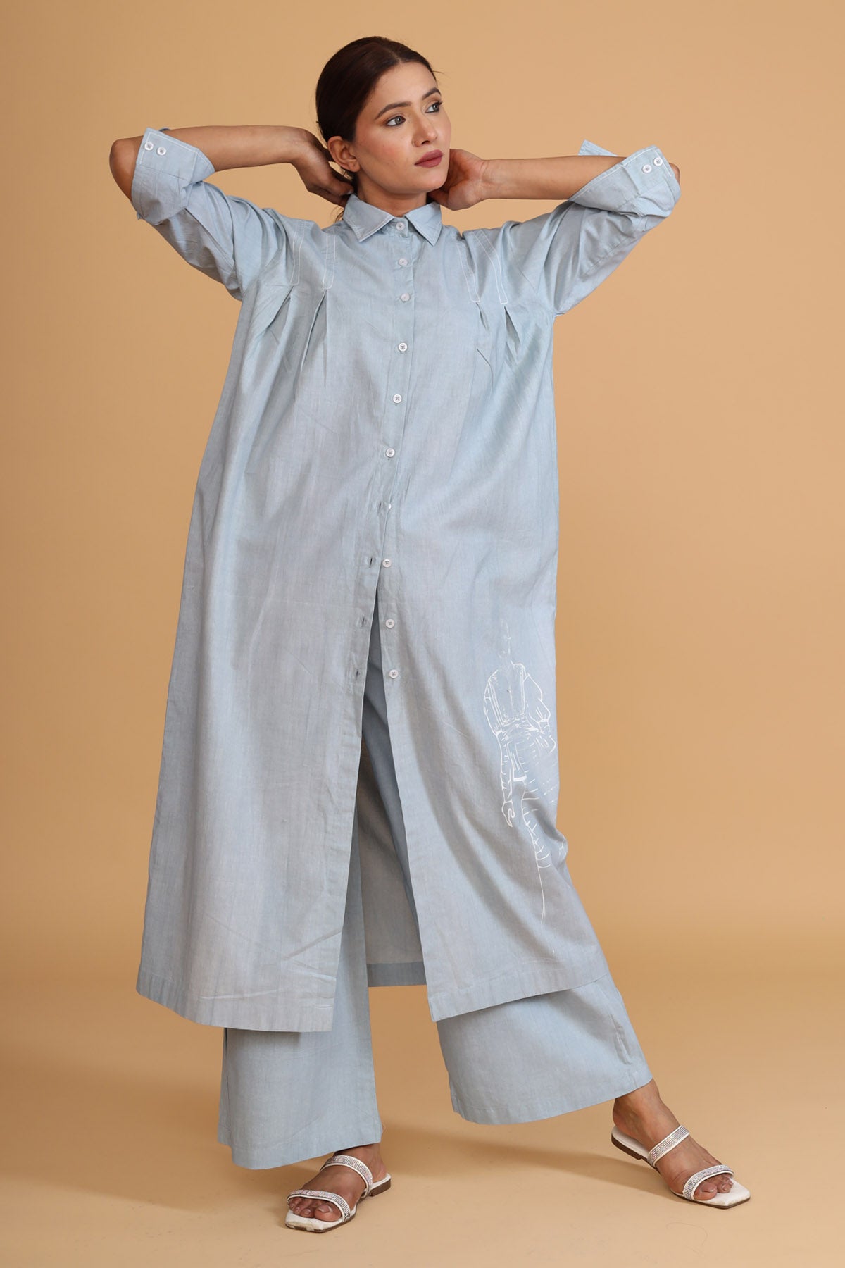 Mint Green Broad Bottom Pants