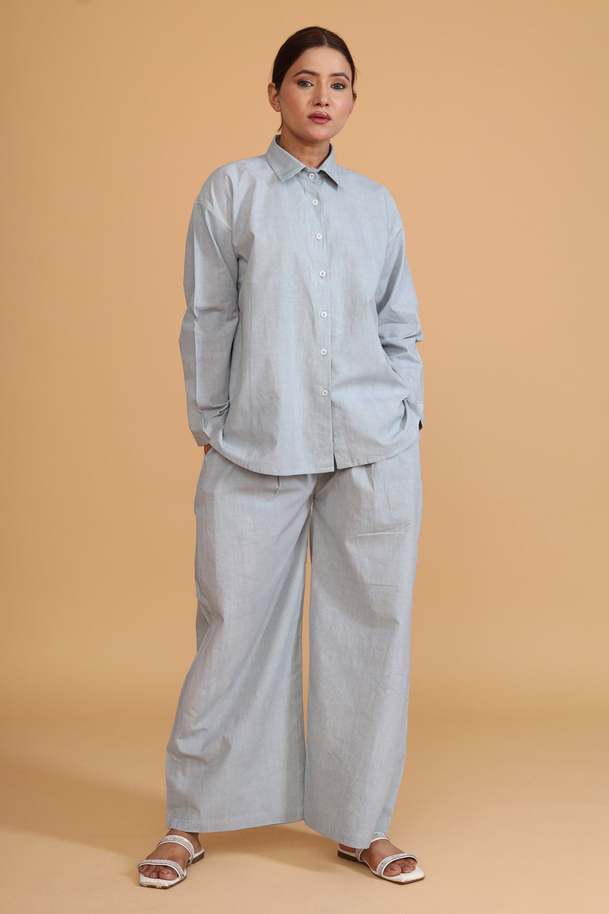 Buy Jaza Mint Green Front Pleated Pants - Stylish Cotton Poplin Bottoms