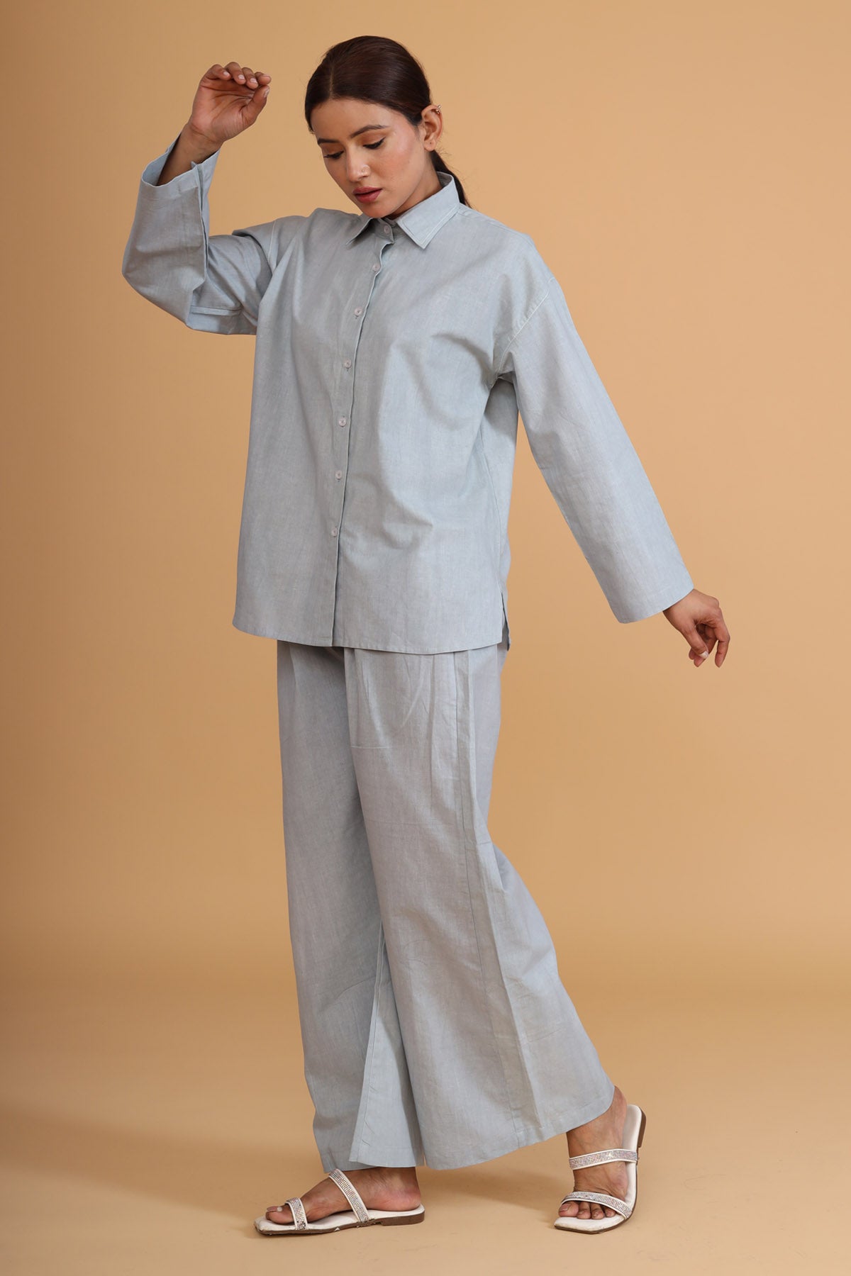 Mint Green Front Pleated Pants