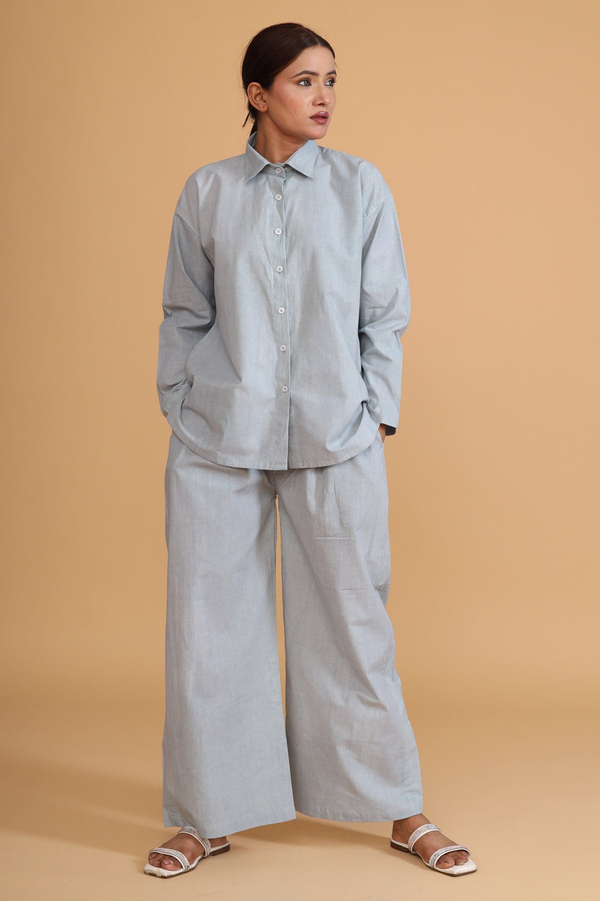 Mint Green Front Pleated Pants