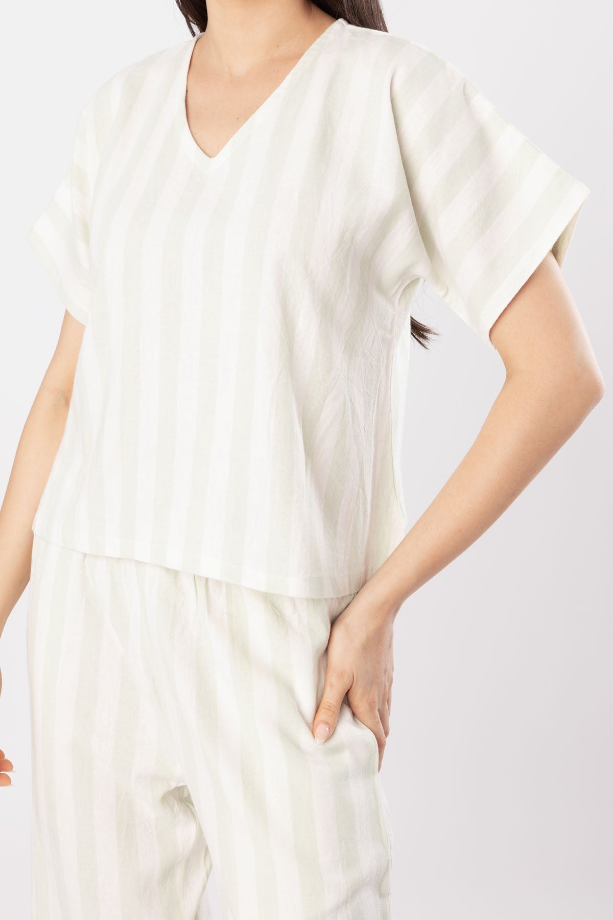 Mint Linen Top & Pant Set