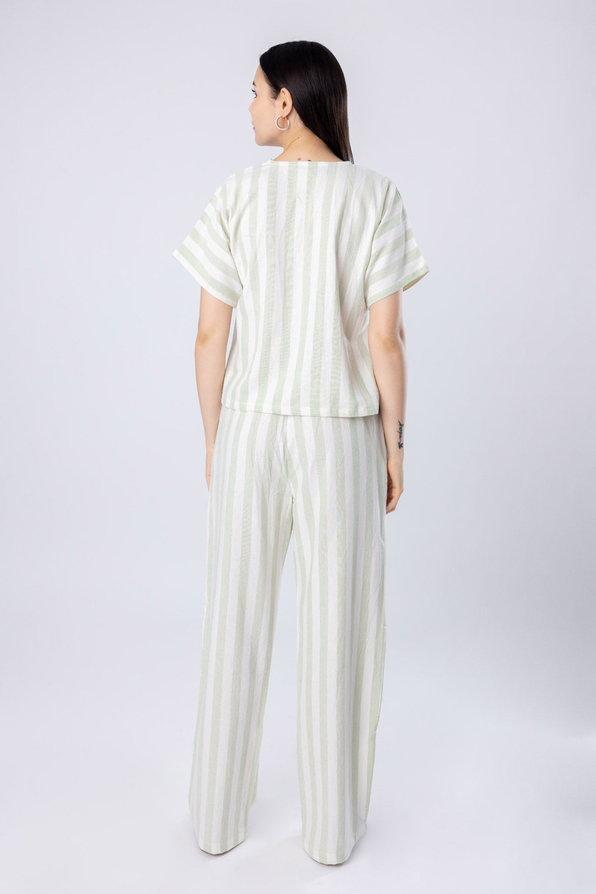 Mint Linen Top & Pant Set