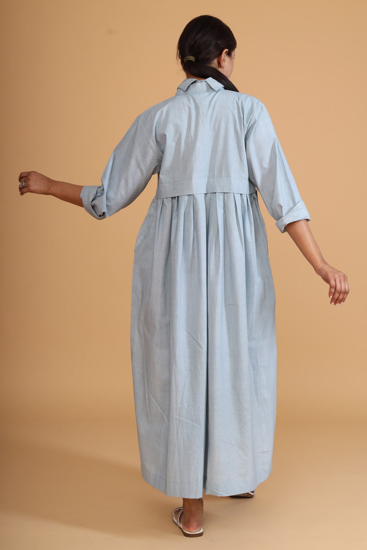 Mint Pleated Dress & Overlay